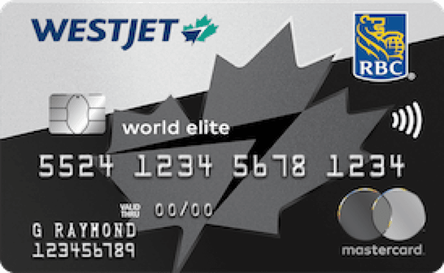 West Jet RBC World Elite Mastercard card